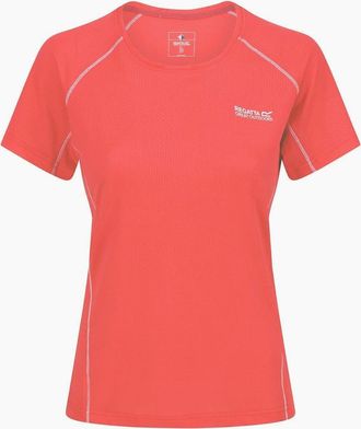 Regatta Womens Stitched Detail Crew Neck Raglan Sleeve Jersey T-Shirt - Pink/Orange - Size: 18