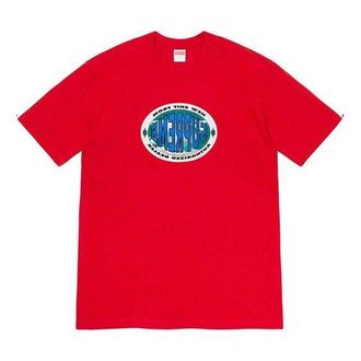 SUPREME FW19 Week 1 New Shit Tee Alphabet Logo Short Sleeve Unisex Red SUP-FW19-033