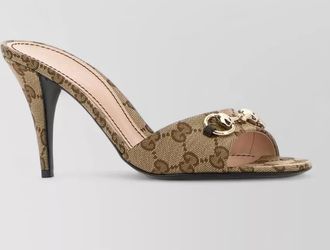 Gucci signature gg fabric mules open toe