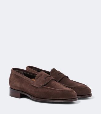 George Cleverley Bradley II suede penny loafers