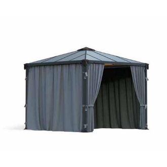 Palram Curtain Set for Square - Grey (Gazebo Not Included)