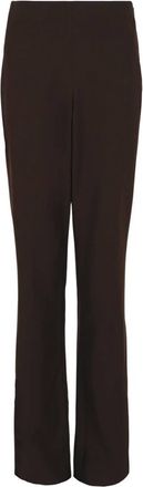 Ferragamo Womens Tailored Bootcut Pants In Dark Brown