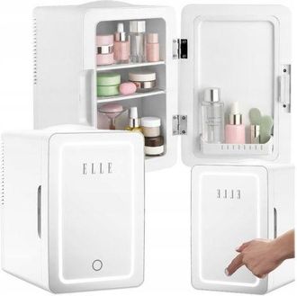 Elle Mini Refrigerador Cosm&eacute;tico 4l Con Espejo Led - Refrigerador Belleza Caliente Y Fr&iacute;o Para Skincare, Cuidado Y Cosm&eacute;ticos, Iluminaci&oacute;n T&aacute;ctil Ajustable