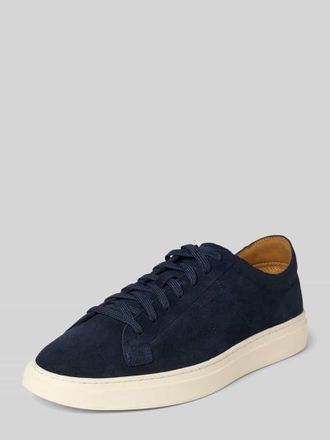 HUGO BOSS Low Top Sneaker aus reinem Rindnubuk Modell Kieran_Tenn_wcsd in Marine, Gr&ouml;&szlig;e 40