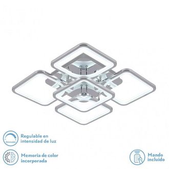 OEM Plafon 129w 3000-4000-6500k Cromo Elara 9x58x58cm 17415lm C.remoto,regulador Y Memoria