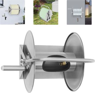 OEM Enrollador De Manguera De Agua, Acero Inoxidable 430, 27,5 X 20 X 43 Cm, Montaje En Pared/suelo, Capacidad De 50 M, Di&aacute;metro Exterior De 16 Mm