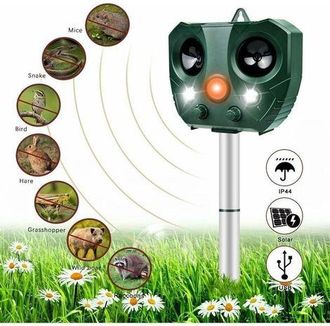 OEM Repelente Ultras&oacute;nico Para Gatos, Repelente Para Gatos De Exterior - Funciona Con Energ&iacute;a Solar, Resistente Al Agua, Frecuencia Ajustable - Con Alarma