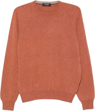 Gran Sasso Trui met ronde hals - Heren - Ronde hals truien - Rood - L - Wol - Truien & Vesten