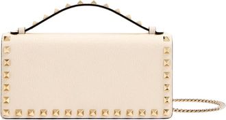 Valentino Garavani Portafoglio con catena Rockstud - Toni neutri