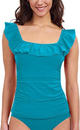 Gottex Profile By Gottex Tutti Frutti Square Neck Ruffle Tankini