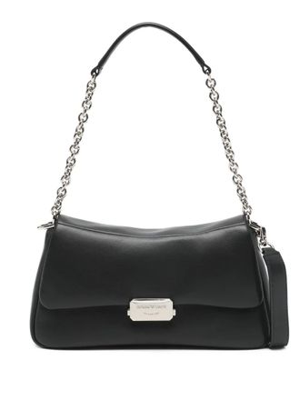 Emporio Armani chain tote bag - women - Calf Leather/Polyurethane/Polyester/Cotton - OS - Black