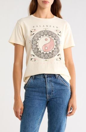 Lucky Brand Balanced Graphic T-Shirt in Whitecap Gray at Nordstrom, Size Xx-Large