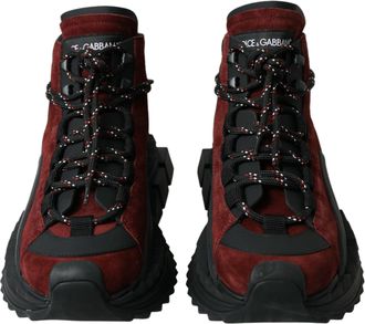 Dolce & Gabbana Burgundy Super King High Top Men Sneakers Mens Shoes
