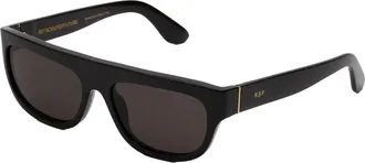 Retro Superfuture Unisex Sunglasses Serioso Black Acetate