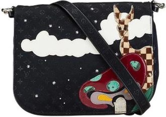 Louis Vuitton Pre-owned Cross Body Bags, female, Black, Size: ONE SIZE Pre-owned Satin Cross Body Bag