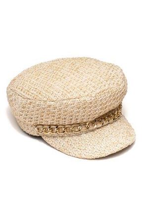 Eugenia Kim Woven Marine Cap in Cream/Gold at Nordstrom Rack