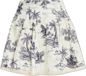 Zadig&Voltaire Jocky Rok - Dames - Korte rokken - Beige - L - Katoen - Rokken