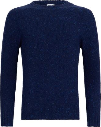 Malo speckled crew-neck sweater - men - Fabric - 56 - Blue