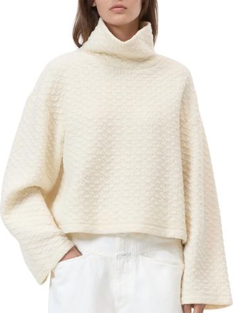 Closed High-Neck Sweatshirt In Shetland