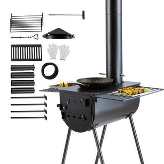 OEM Tragbarer Holzofen, Camping-hot-zelt-bbq-ofen, 300 Cm, F&uuml;r Den Au&szlig;enbereich Mit Rohren