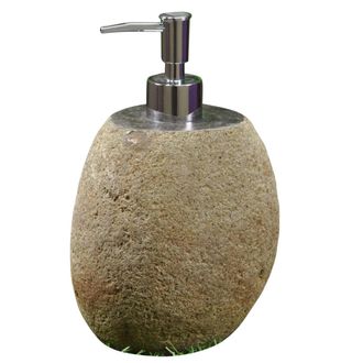 Wanda Collection Dispensador de jab&oacute;n de piedra de r&iacute;o