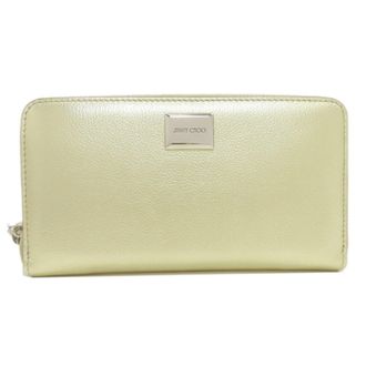 Jimmy Choo London Gold Leather Long Wallet (Bi-Fold) (Pre-Owned)