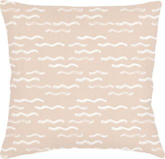 Anaya with Love Wave Pool Beige Linen Euro Pillow 26x26 with Down Alternative Insert at Nordstrom