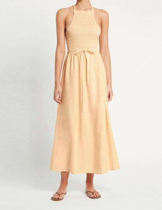 Faithfull The Brand Valeria Midi Dress In Plain Butter