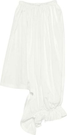 Comme Des Gar&ccedil;ons White Solid Ruffle Top