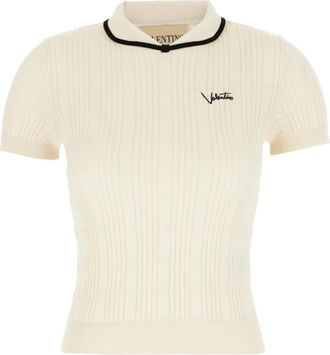 Valentino Garavani Ronde hals gebreid - Dames - Ronde hals truien - Wit - S - Truien & Vesten