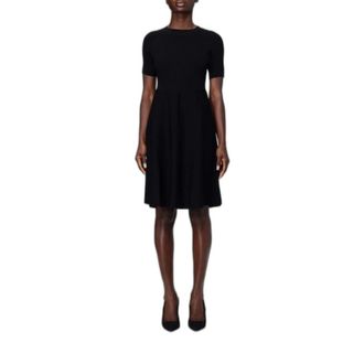 A|X Armani Exchange Midi-jurk met uitlopende rok - Dames - Jurken - Zwart - Maat: S Viscose