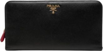 Prada Pre-owned Long Wallet - Dames - Vintage Accessoires - Zwart - ONE Size - Leer - Vintage
