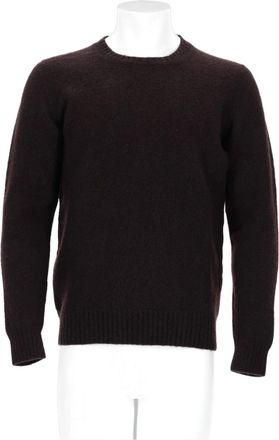 Drumohr Brown Crewneck Lambswool Sweater