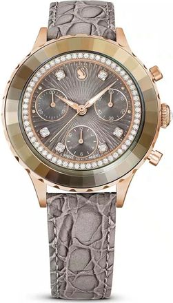 Swarovski Octea Chrono - Dames - Accessoires - Roze - Maat: ONE Size Leer
