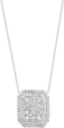 Effy Sterling Silver Diamond Pendant Necklace in White at Nordstrom Rack, Size 18
