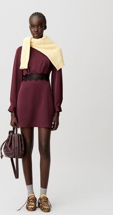 Claudie Pierlot Satin flowly mini dress