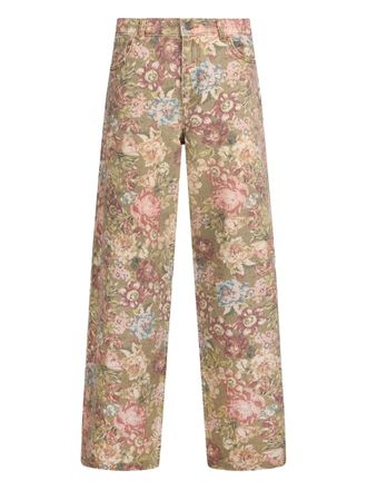 Liu Jo Broek met bloemenprint - Groen