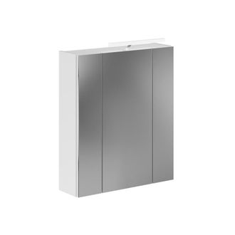 ebuy24 Armario espejo para ba&ntilde;o linus, 3 puertas, incl. Luz, blanco