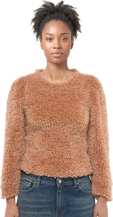 Stella McCartney Brown Textured Crew Neck Sweater