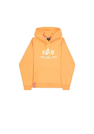 Alpha Industries Hoodie ALPHA INDUSTRIES Basic Hoodie BL, Herren, Gr. L, orange (tangerine), Obermaterial: 80% Baumwolle, 20% Polyester, regular fit, Sweatshirts Hoodi