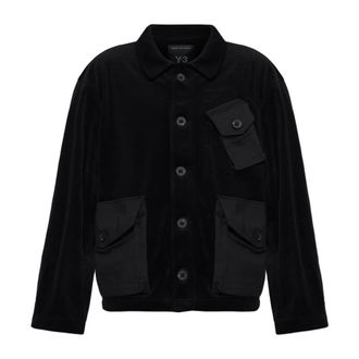 Yohji Yamamoto Blus&oacute;n utilitario de pana de terciopelo - Jackets - Hombre - Negro - 2XL