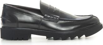 Marechiaro 1962 Gepolijste leren mocassin met riempje - Heren - Loafers - Zwart - 44 EU - Leer - Schoenen
