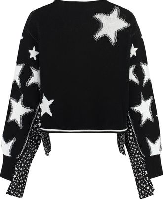 Stella McCartney Stella McCartney Womens Long Sleeve Crew-neck Sweater - Black Cotton - Size 2XS