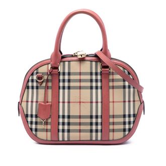 Burberry Pre-owned Burberry Small Haymarket Check Nylon Orchard Bowling Bag Ladies M89X6O2MSHT0P1QP