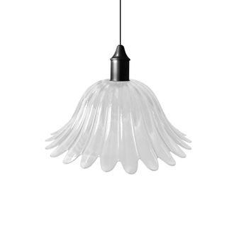 Tosel Suspensi&oacute;n campana metal vidrio transparente D27,5 cm