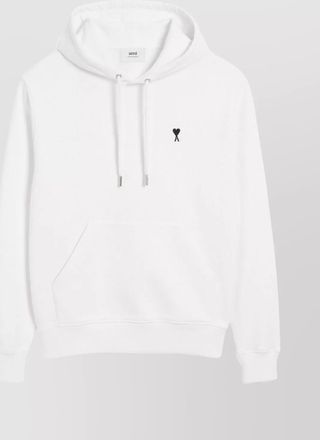 Ami cotton logo-embroidered hoodie