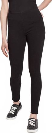 Lyss&eacute; Toothpick Denim Leggings In Black