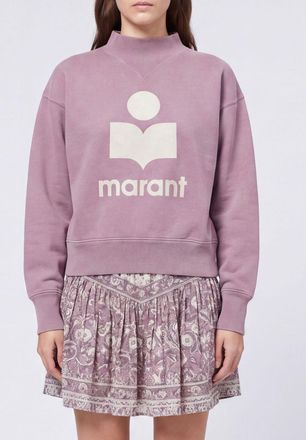 Isabel Marant Felpa oversize in cotone con logo e collo a imbuto