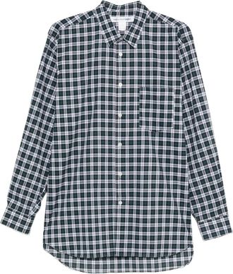 Comme Des Garçons check-pattern shirt - men - Fabric - L - Green