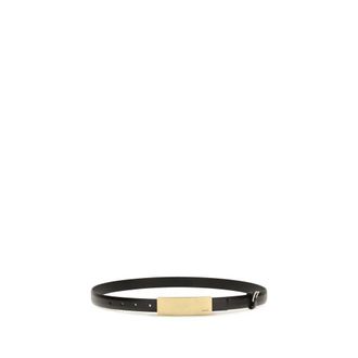 Khaite Womens Black Calf Leather Bos Taurus Regular Belt